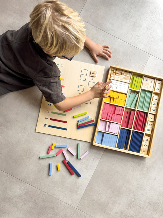 Montessori drveni matematički set – štapići i brojevi za učenje matematike