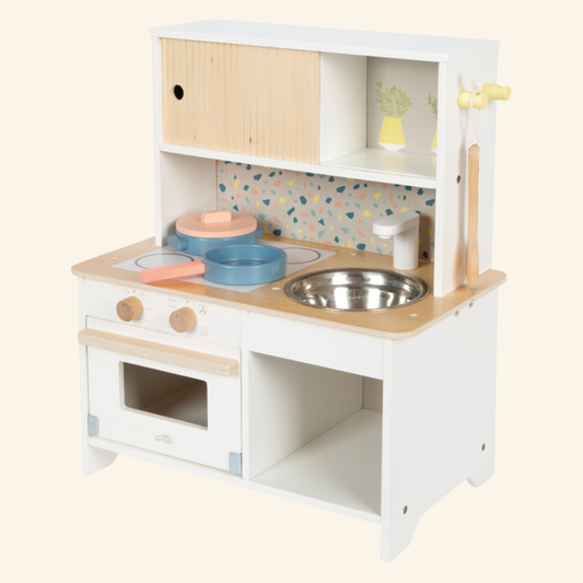 Terrazzo Mini - Kompaktna drvena kuhinja za male kuhare