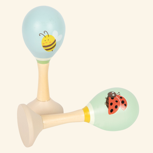 Drvene marake za djecu – glazbena zvečka Tiny Friends