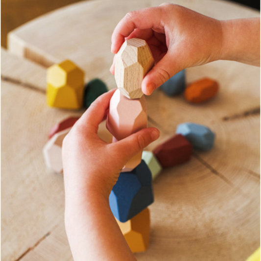 Montessori drveni blokovi za ravnotežu – igračka za slaganje za motoriku i ravnotežu